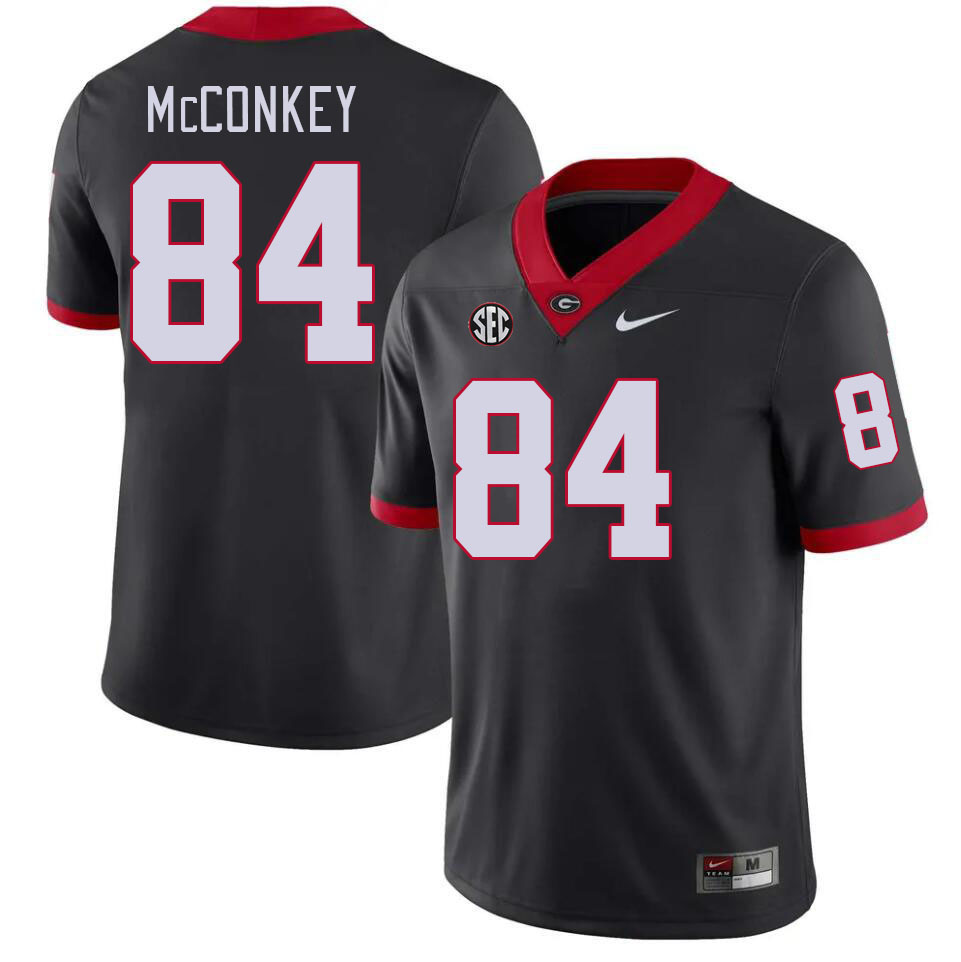 #84 Ladd McConkey Georgia Bulldogs Jerseys Football Stitched-Black